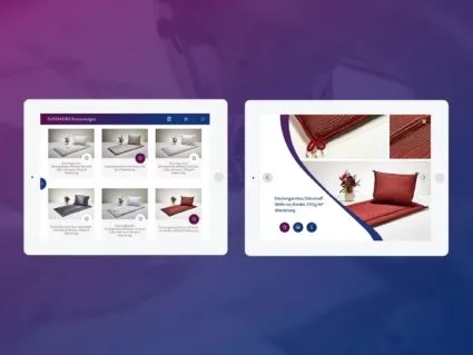 UI-Design App - Übersicht Produkte - Spalt Corporate Design