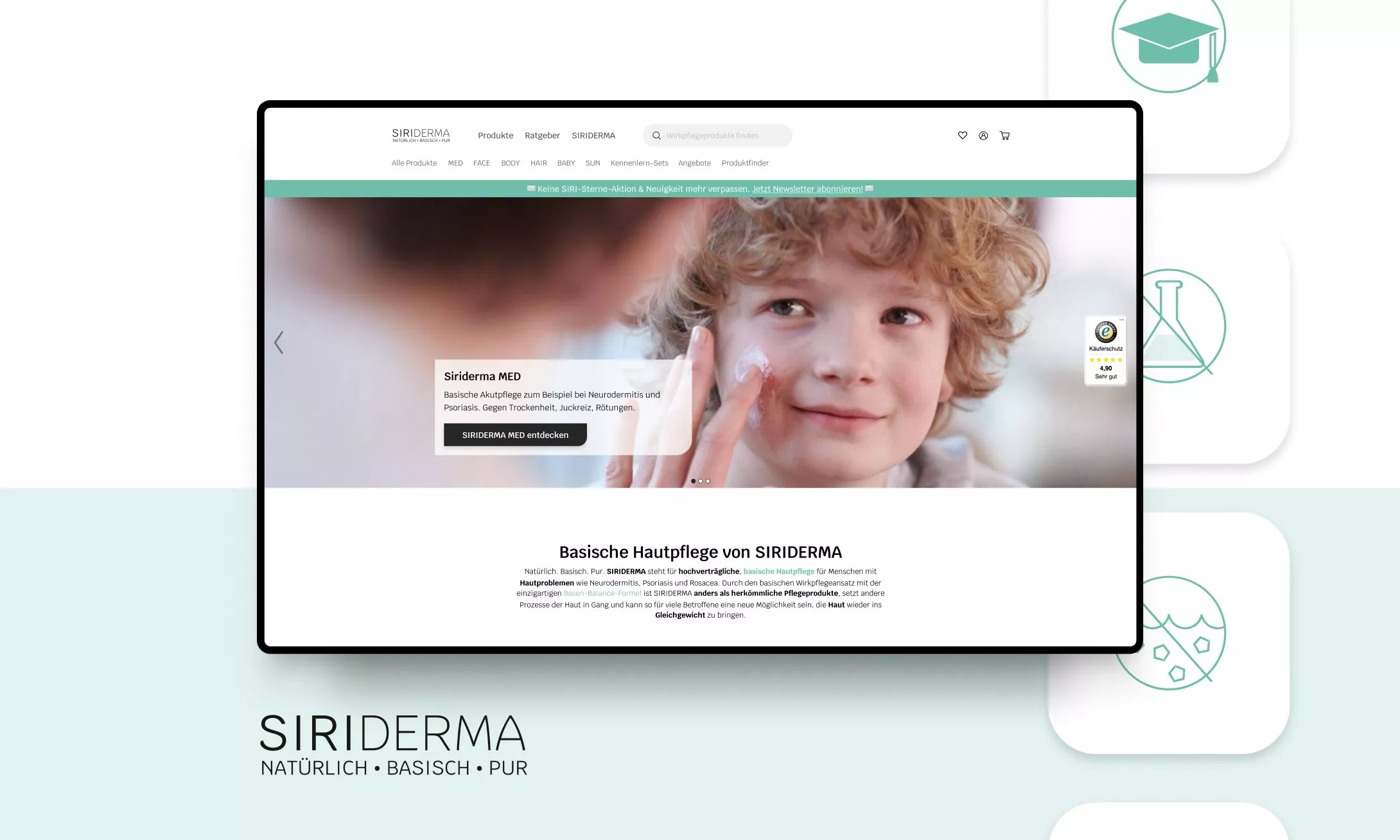 Shopware 6 Relaunch für SIRIDERMA